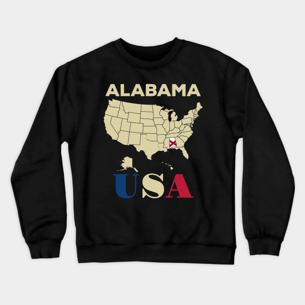 Alabama Crewneck Sweatshirt by Cuteepi